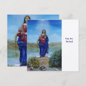 ONZE LADY VAN LICHT, vilt crème Kaart (Voorkant / Achterkant)