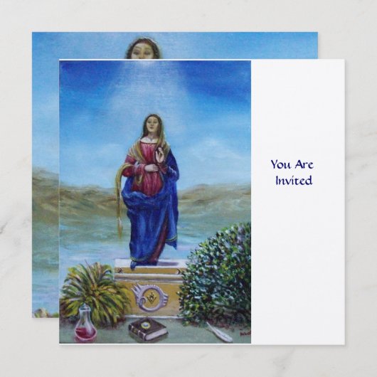 ONZE LADY VAN LICHT, vilt crème Kaart (Voorkant / Achterkant)