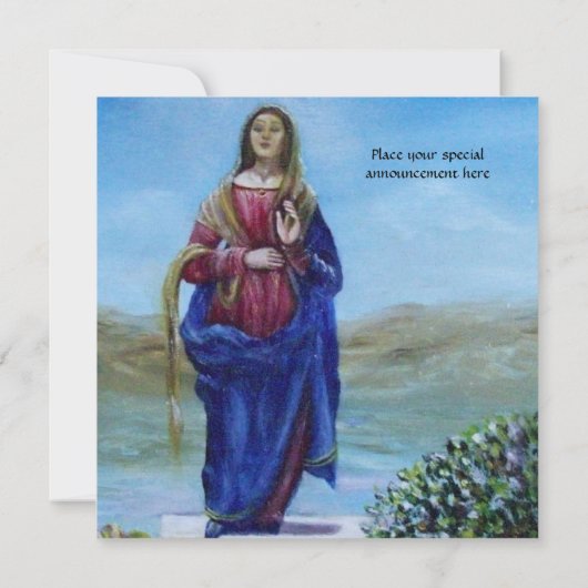 ONZE LADY VAN LICHT, vilt crème Kaart (Achterkant)