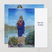 ONZE LADY VAN LICHT, witte champagne metallisch Kaart (Voorkant / Achterkant)