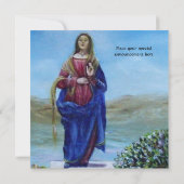 ONZE LADY VAN LICHT, witte champagne metallisch Kaart (Achterkant)