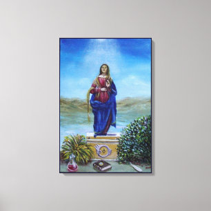 ONZE LADY VAN LICHTE Madonna van maculair begrip Canvas Afdruk