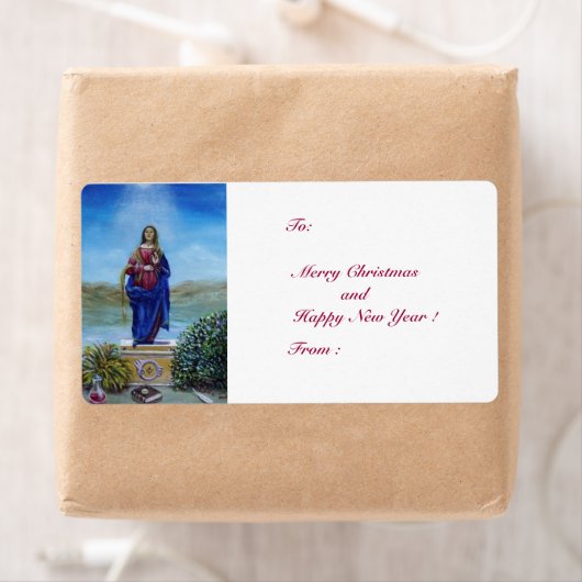 ONZE LADY VAN LICHTE Madonna van maculair begrip Etiket (Insitu)