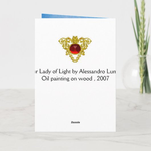ONZE LADY VAN LICHTE Madonna van maculair begrip Feestdagen Kaart (Achterkant)