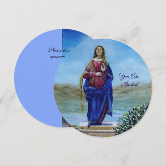 ONZE LADY VAN LICHTE Madonna van maculair begrip Kaart (Voorkant / Achterkant)