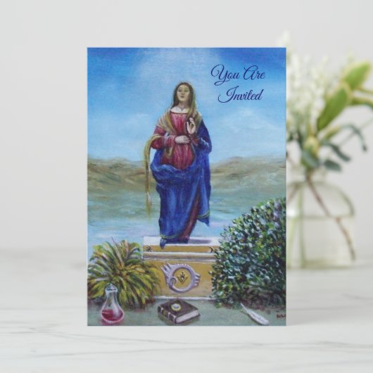 ONZE LADY VAN LICHTE Madonna van maculair begrip Kaart (Staand voorkant)