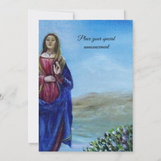 ONZE LADY VAN LICHTE Madonna van maculair begrip Kaart (Achterkant)