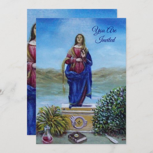 ONZE LADY VAN LICHTE Madonna van maculair begrip Kaart (Voorkant / Achterkant)