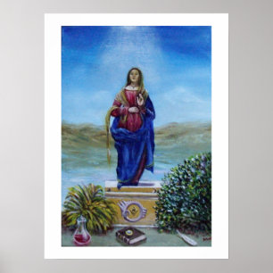ONZE LADY VAN LICHTE Madonna van maculair begrip Poster