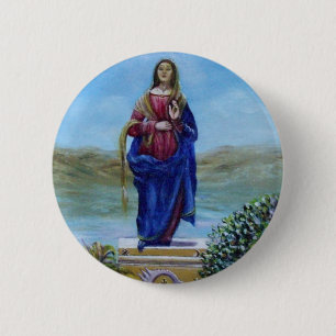 ONZE LADY VAN LICHTE Madonna van maculair begrip Ronde Button 5,7 Cm