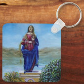 ONZE LADY VAN LICHTE Madonna van maculair begrip Sleutelhanger (Achterkant)