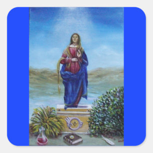 ONZE LADY VAN LICHTE Madonna van maculair begrip Vierkante Sticker