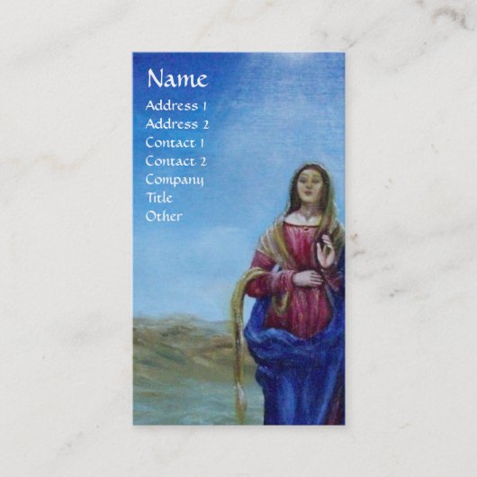 ONZE LADY VAN LICHTE Madonna van maculair begrip Visitekaartje (Voorkant)