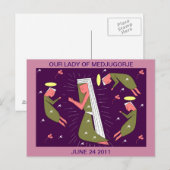 ONZE LADY VAN MEDJUGORJE JUNI 24 JUNI 2011 BRIEFKAART (Voorkant / Achterkant)