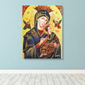 ONZE LADY VAN PERPETUELE HULPICON CANVAS AFDRUK (Insitu (Houten vloer))