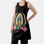 Onze Lady Virgen De Guadalupe Mexicaanse vlag Schort (Insitu)