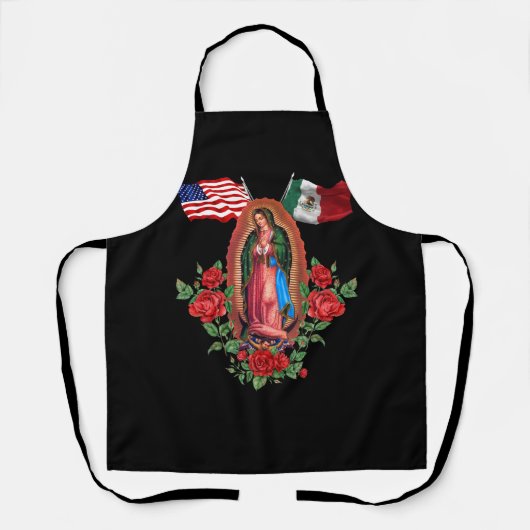 Onze Lady Virgen De Guadalupe Mexicaanse vlag Schort (Voorkant)