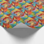 Onze Lady Virgin Mary Madonna en Child Cadeaupapier (Hoek)