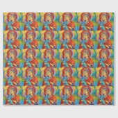 Onze Lady Virgin Mary Madonna en Child Cadeaupapier (Vlak)