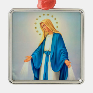 Onze Lady Virgin Mary Metalen Ornament