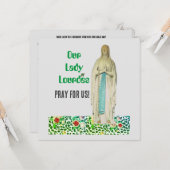 Onze Lafy van LourdesGevouwen Wenskaart Kaart (Voorkant / Achterkant in situ)