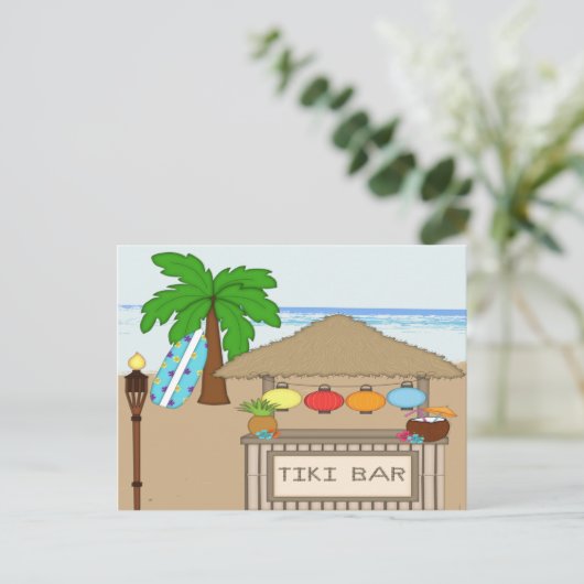 Onze Laua Tiki Bar-Briefkaarten Briefkaart (Staand voorkant)