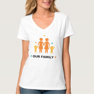Onze Lesbische T-shirt van de Familie (2 Jongens)
