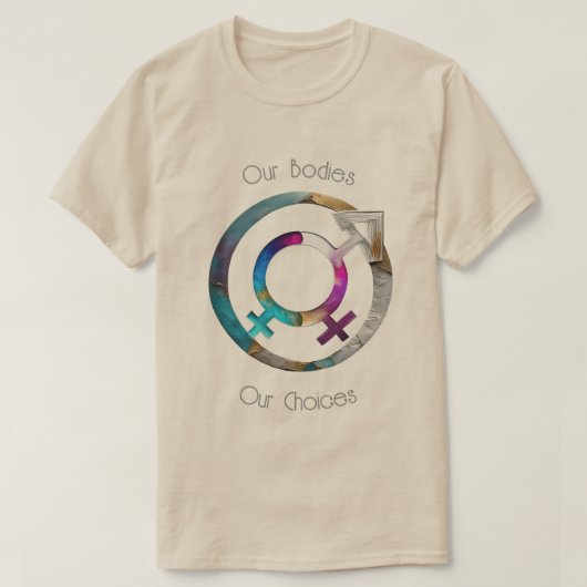 Onze Lichaam Onze Keuzes 01 T-shirt (Design voorkant)