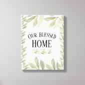 Onze lichte groene startpagina zonder grenzen laat canvas afdruk (Voorkant)