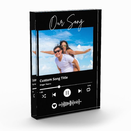 Onze Lied Trouwmuziek Scannable Code Fotoblokken (Links)