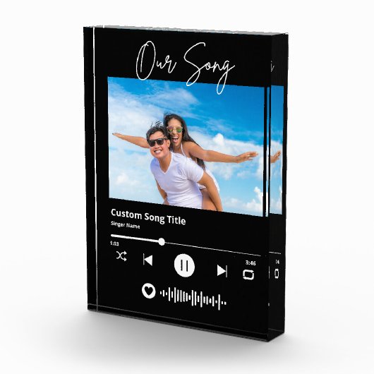 Onze Lied Trouwmuziek Scannable Code Fotoblokken (Rechts)