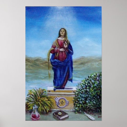 ONZE LIEDEN VAN LICHT Madonna van de Onbevlekte On Poster (Voorkant)
