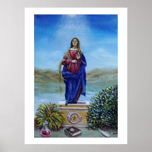 ONZE LIEDERE VAN LICHT Madonna van de Onbevlekte O Poster (Voorkant)