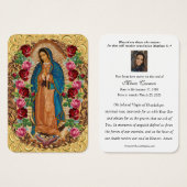ONZE LIEDERE VROUW VAN GUADALUPE VISITEKAARTJE (Voorkant /achterkant)