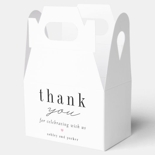 Onze Liefde Bewerkbare Kleur Eenvoudige Favor Box Bedankdoosjes (Geopend)