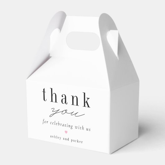 Onze Liefde Bewerkbare Kleur Eenvoudige Favor Box Bedankdoosjes (Voorkant Zijde)