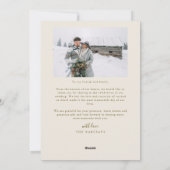 Onze liefde Gift Christmas Pas getrouwd Fotocrème Feestdagenkaart (Achterkant)