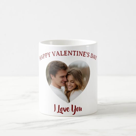 Onze Liefde in een Mok Aangepaste Foto Valentijnsd (Center)