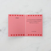 Onze liefde is als Valentijnsdag snoep voor echtge Kaart (Binnen)