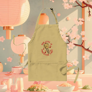 Onze liefde is Chopstick Tight - Paar Standaard Schort
