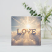 Onze liefde is de hemel gezonden feestdagenkaart (Staand voorkant)