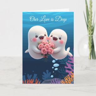 "Onze liefde is diep" schattige valentijnkaart Feestdagen Kaart