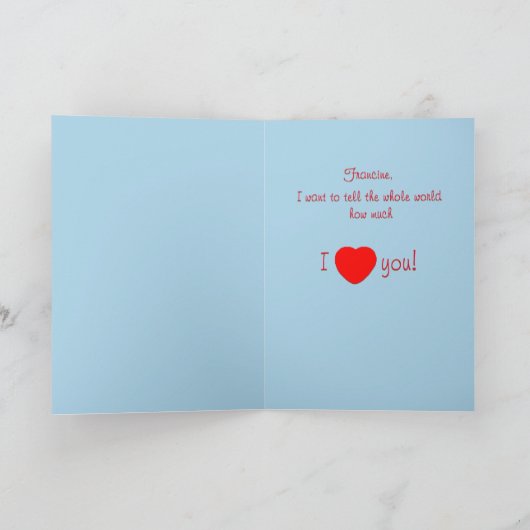 Onze liefde is een boom feestdagen kaart (Binnen)