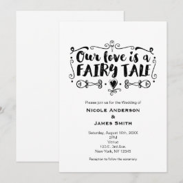 ONZE LIEFDE IS EEN SPROOKJE Huwelijksuitnodiging o Kaart