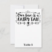ONZE LIEFDE IS EEN SPROOKJE Tafelnummer Bruiloft (Voorkant)