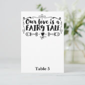 ONZE LIEFDE IS EEN SPROOKJE Tafelnummer Bruiloft (Staand voorkant)