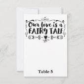 ONZE LIEFDE IS EEN SPROOKJE Tafelnummer Bruiloft (Achterkant)