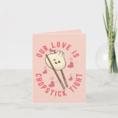 Onze liefde is eetstokje strak - Schattigee foodie Kaart (Voorkant)