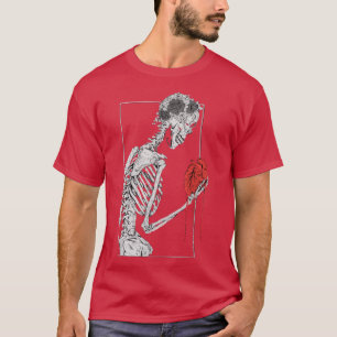 Onze liefde is etherische Gothic Skeleton Lovers T T-shirt