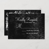 Onze liefde is etherische Skeleton Wedding RSVP-ka RSVP Kaartje (Voorkant / Achterkant)